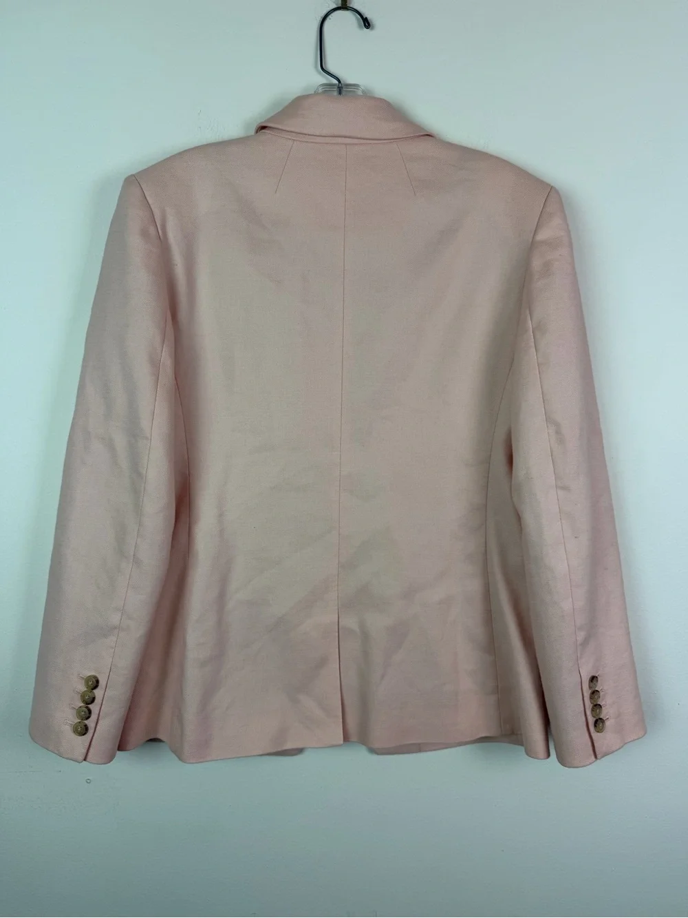 J. Crew Alexandra Blazer & Lucia Shorts Set in Pink Stretch Linen Blend Size 8